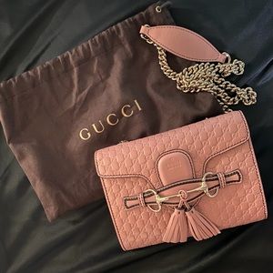 Gucci SM Shoulder bag (soft pink w/ gold hardware)